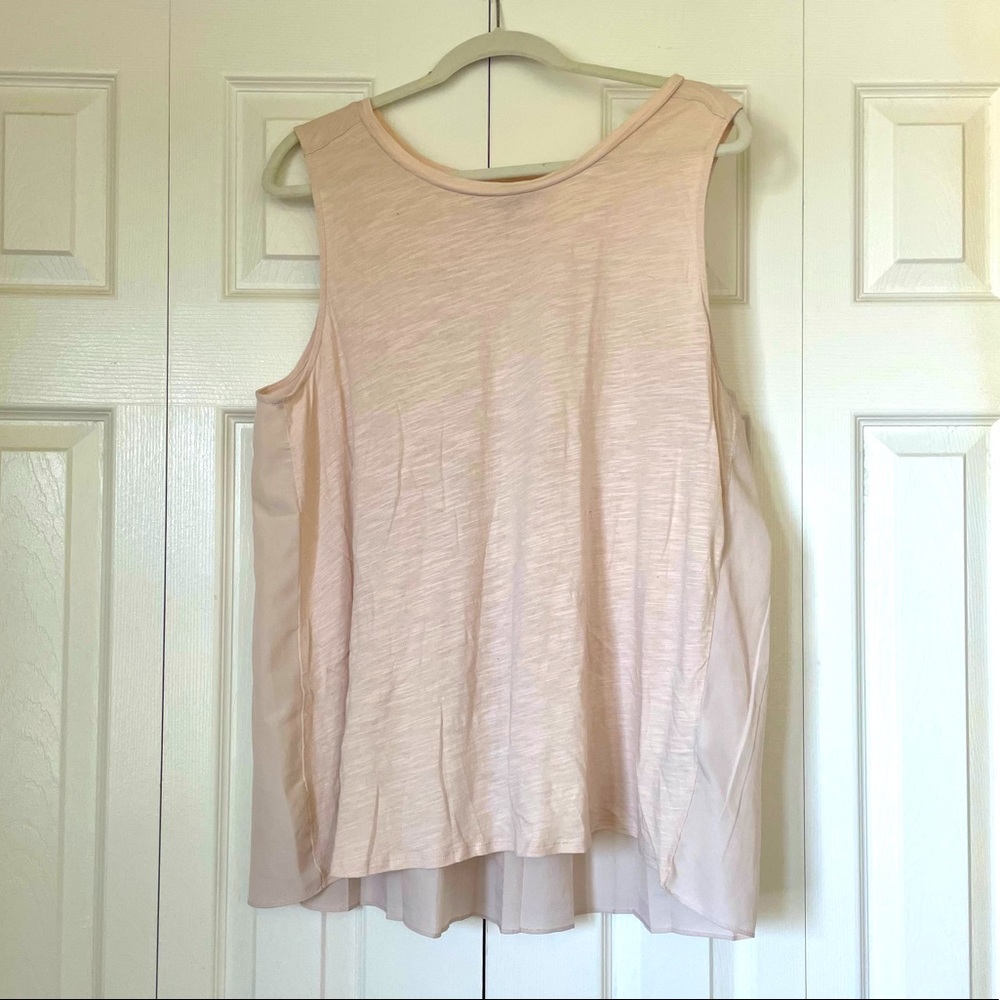 Banana Republic Light Pink Pleated-back Tank